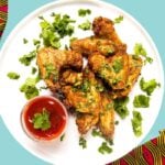 Ras El Hanout Chicken Wings on a plate.