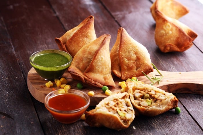Indian street food Samosa