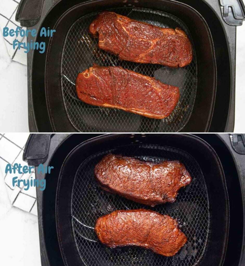How To Cook Sirloin Steak In An Air Fryer Marinated Steak Recipe