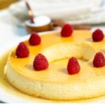 Sweet Potato Flan close up