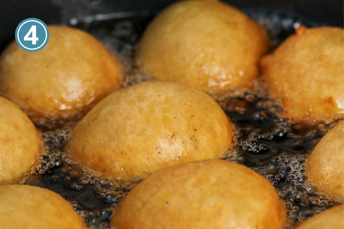 Frying Puff puff