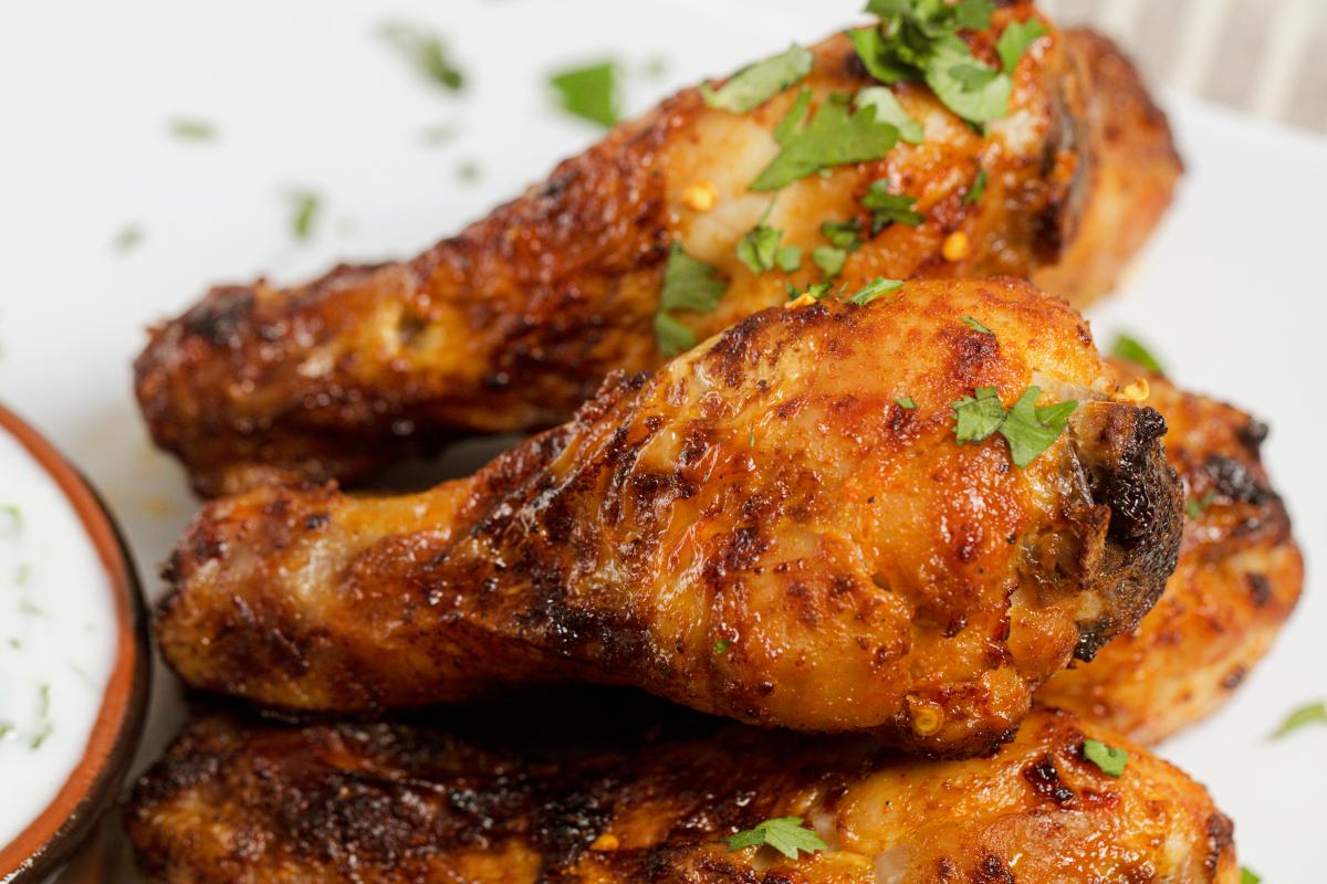 close up of Piri Piri Chicken Drumsticks