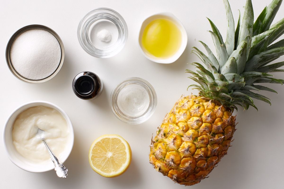 Ingredients for Pineapple Sorbet