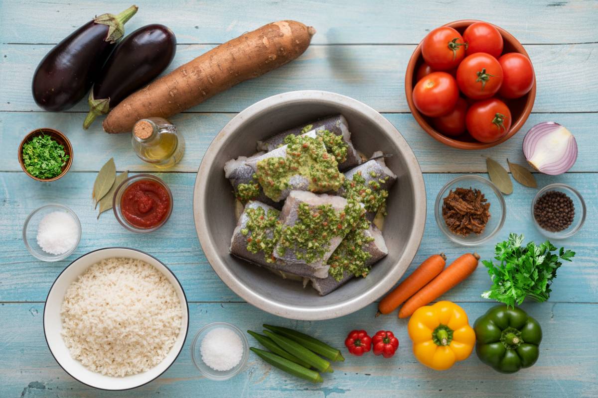 Thieboudienne Rouge Ingredients overview.