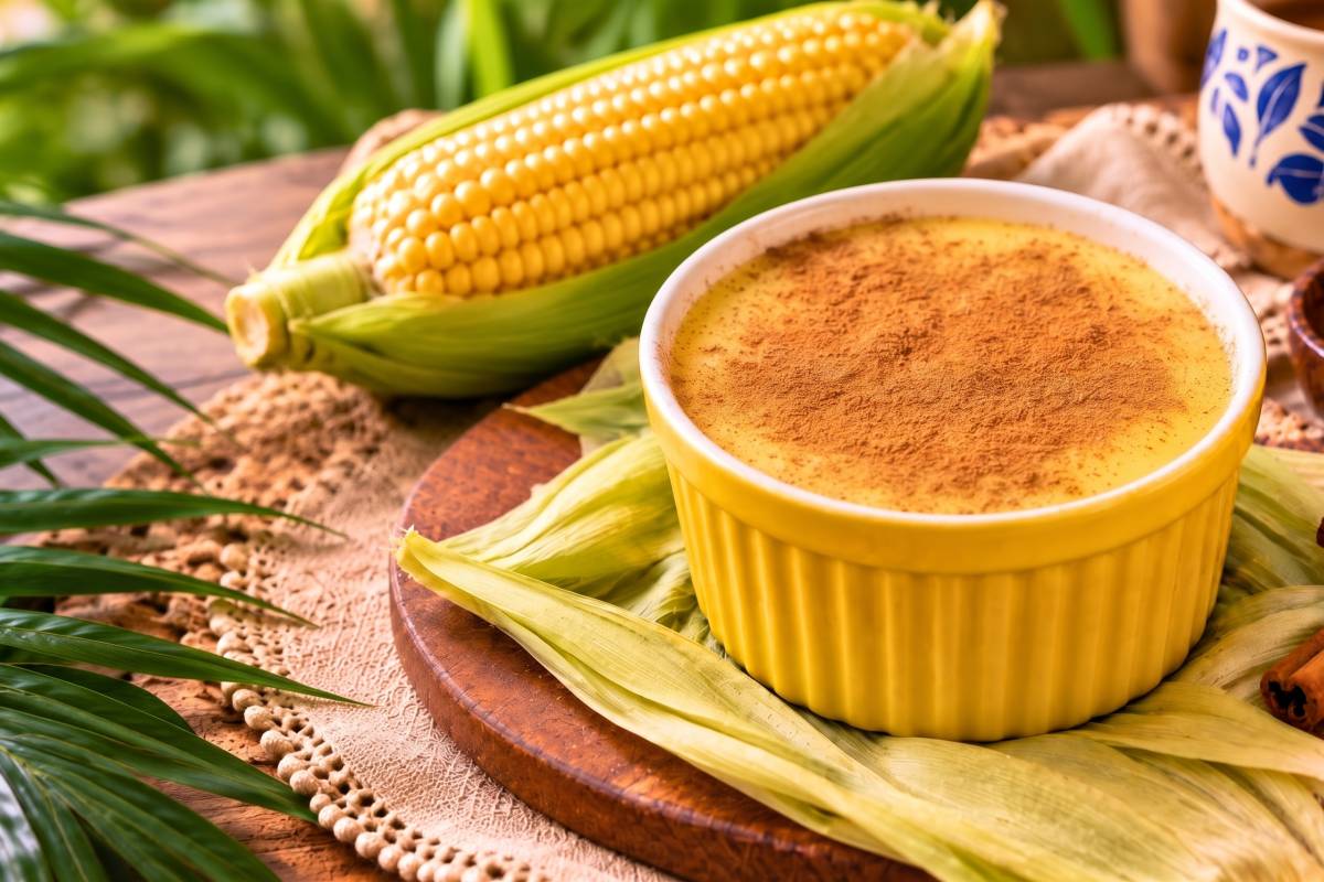 Creamy Dominican corn pudding made with sweet corn and warm spices